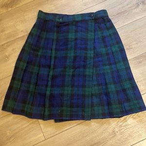 Woman’s vintage plaid skirt